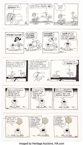 Roger Rog Bollen Animal Crackers Daily Comic Strip Original Art Group