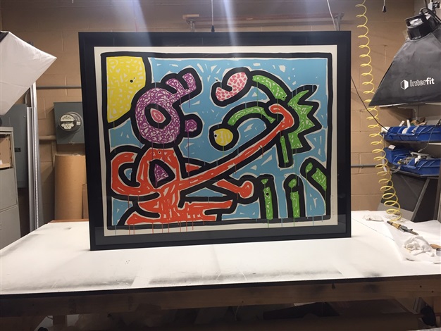 人気定番 Flowers artnet on Haring Keith by 1 絵画/タペストリー