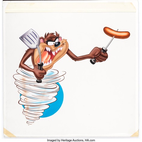 Tasmanian Devil Action Figure Original Packaging Art Warner Brothers, c