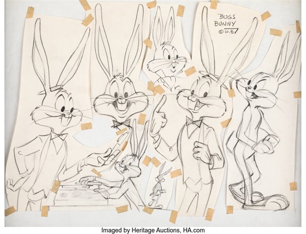 The Bugs Bunny Show Bugs Bunny Model Sheet Original Art