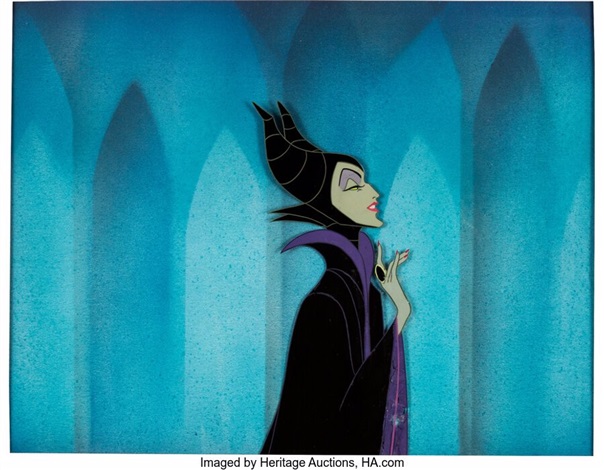 Sleeping Beauty Maleficent Production Cel with Custom Background Walt Disney,  1959 by Walt Disney Studios on artnet