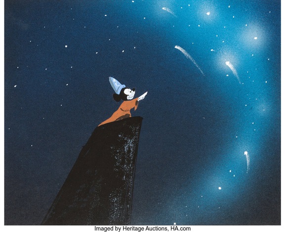 Fantasia Mickey Mouse as the Sorcerers Apprentice Concept Painting
