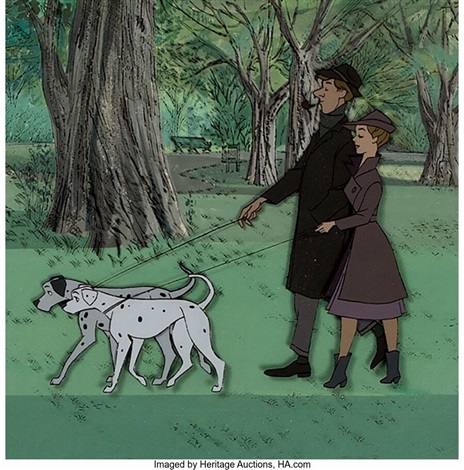 101 Dalmatians Roger, Anita, Pongo and Perdy Production Cel and Master ...