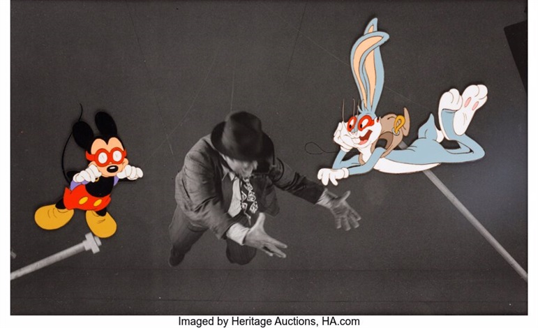 Who Framed Roger Rabbit Mickey Mouse and Bugs Bunny Production Cel ...