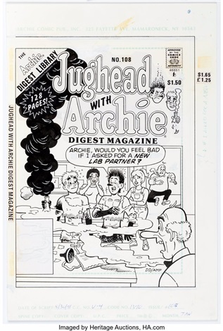 Dan DeCarlo and Alison Flood Jughead with Archie Digest 108 Cover ...