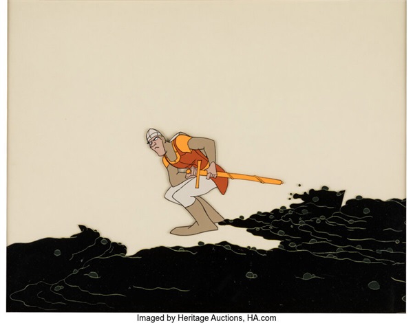 Dragons Lair Dirk the Daring and Black Sludge Production Cel Don Bluth ...