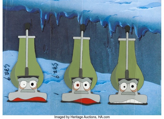 The Brave Little Toaster Kirby Production Cel Sequence of 3 and