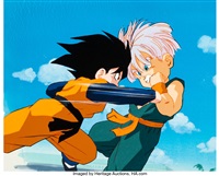 Dragon Ball Z Episode 225 Trunks and Android 18 Production Cel