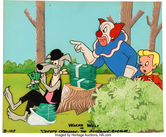 Bozo The Worlds Most Famous Clown Bozo, Wacko Wolf and Butch Production Cel and Master Production Background Larry by Larry Harmon on artnet Bozo The Worlds Most Famous Clown Bozo, Wacko Wolf and Butch Production Cel and Master Production Background Larry by Larry Harmon on artnet