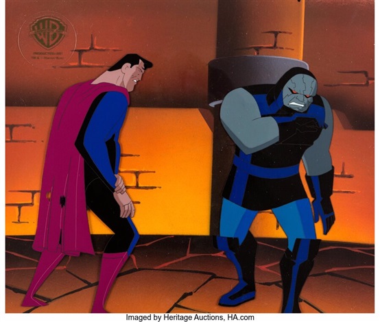 Superman The Animated Series Legacy Part II Superman and Darkseid Production Cel Setup with Key Master Background by Warner Bros. Studios on artnet Superman The Animated Series Legacy Part II Superman and Darkseid Production Cel Setup with Key Master Background by Warner Bros. Studios on artnet
