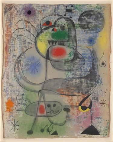 Joan Miró, Femmes et oiseau dans la nuit (1947) | Calder
