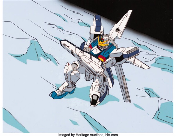 After War Gundam X GX-9900 Gundam X Production Cel Setup with Key