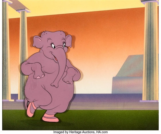 Fantasia Dance of the Hours Elephant ProductionColor Model Cel Walt Disney,  1940 by Walt Disney Studios on artnet