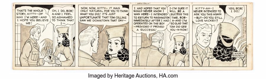 Lank Leonard Mickey Finn Daily Comic Strip Original Art dated 211