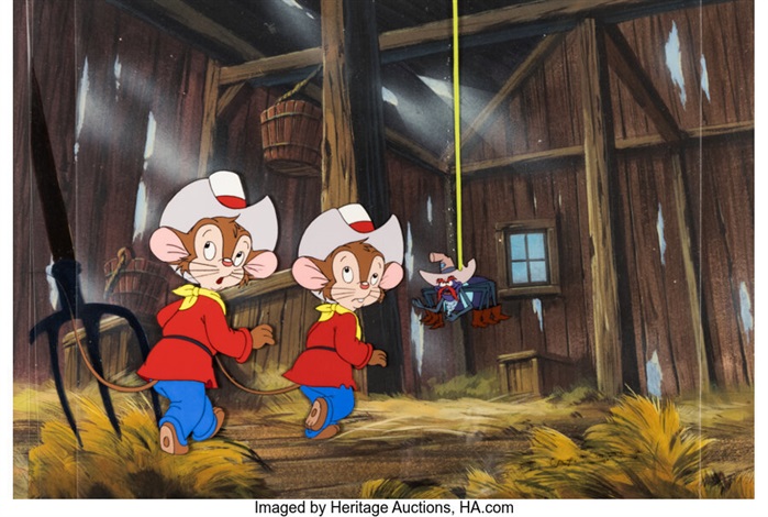 An American Tail Fievel Goes West Fievel Production Cel with Key Master ...