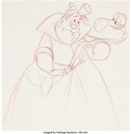 Alice in Wonderland Queen of Hearts Animation Drawing Walt Disney, 1951
