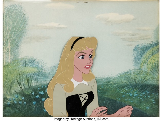 Sleeping Beauty Briar RosePrincess Aurora Production Cel and Painted