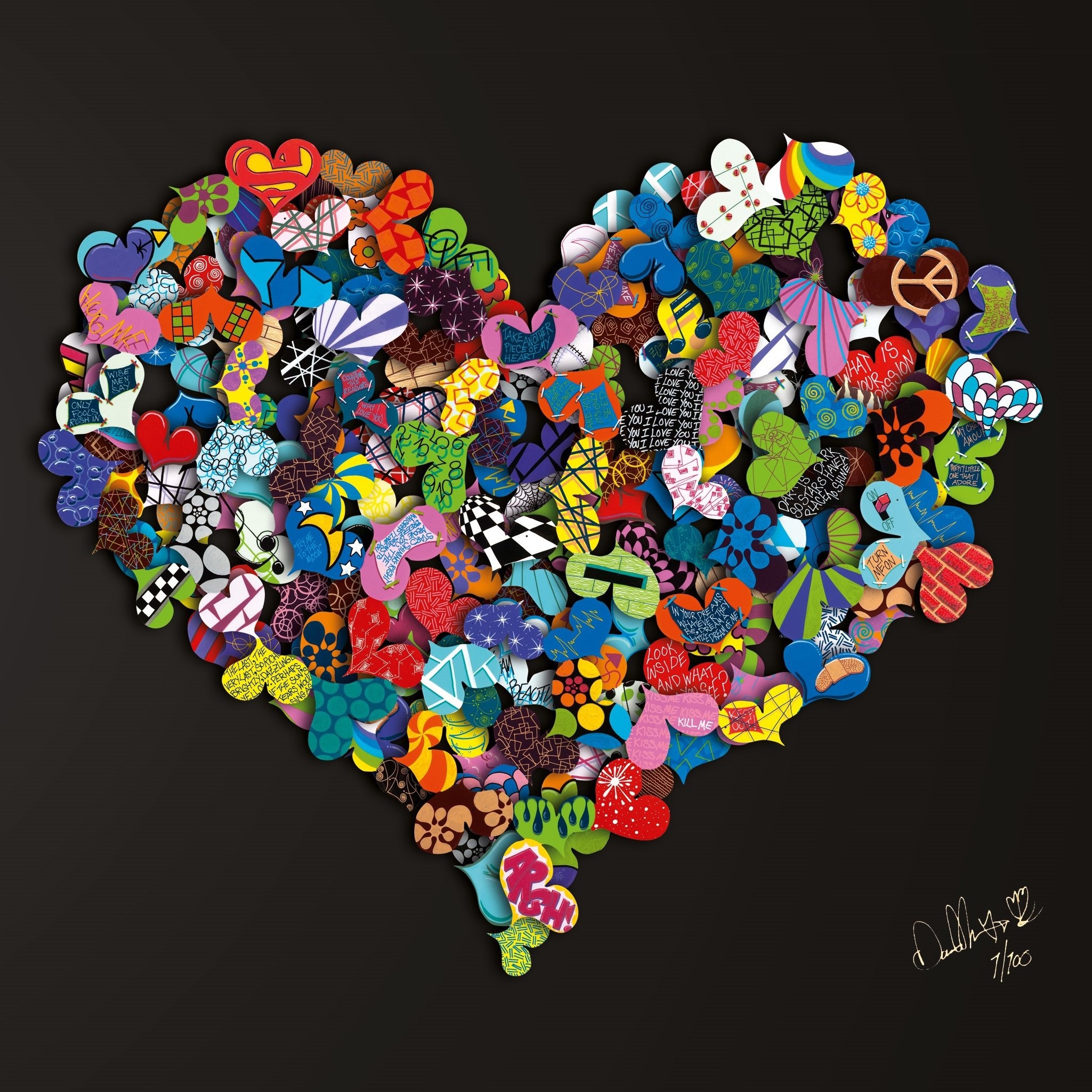 Look Within Your Heart Black by David Kracov on artnet