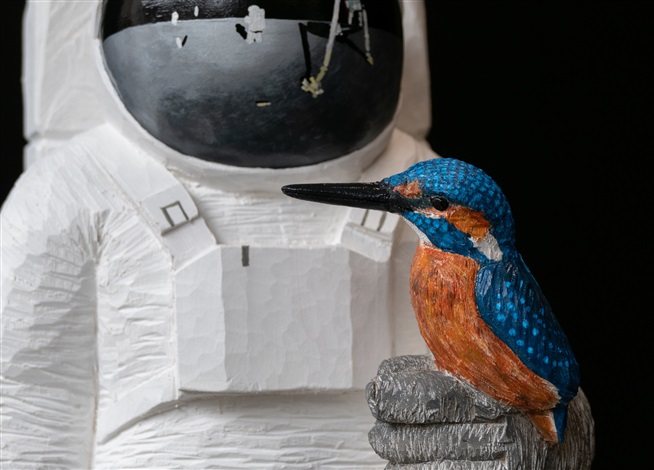 Spaceman with Fox and Kingfisher by Christof Paul on artnet