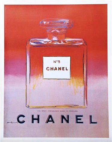 Chanel N5 original vintage poster - Red by Andy Warhol on artnet