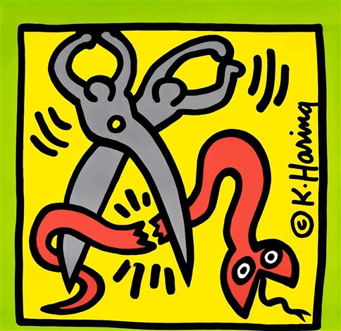 Keith Haring Stop Aids poster 1989 by Keith Haring on artnet