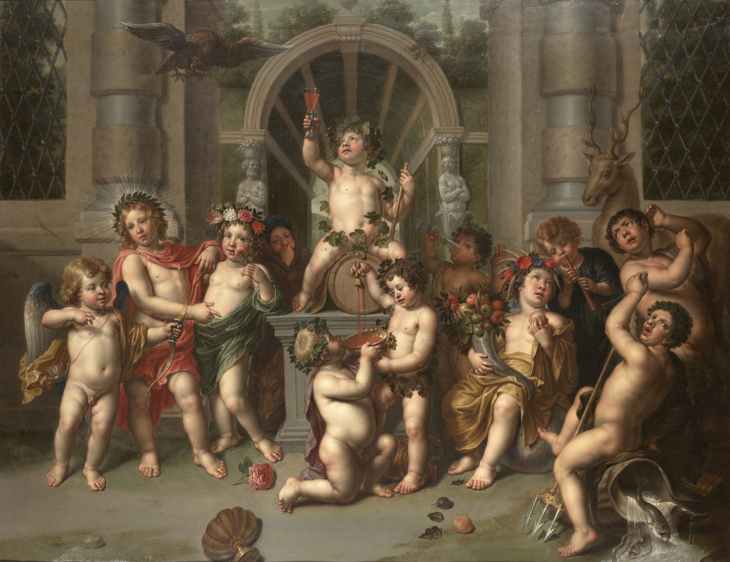 The Triumph of Bacchus, 17th century by Peter van Lint on artnet, image size:3000x2307