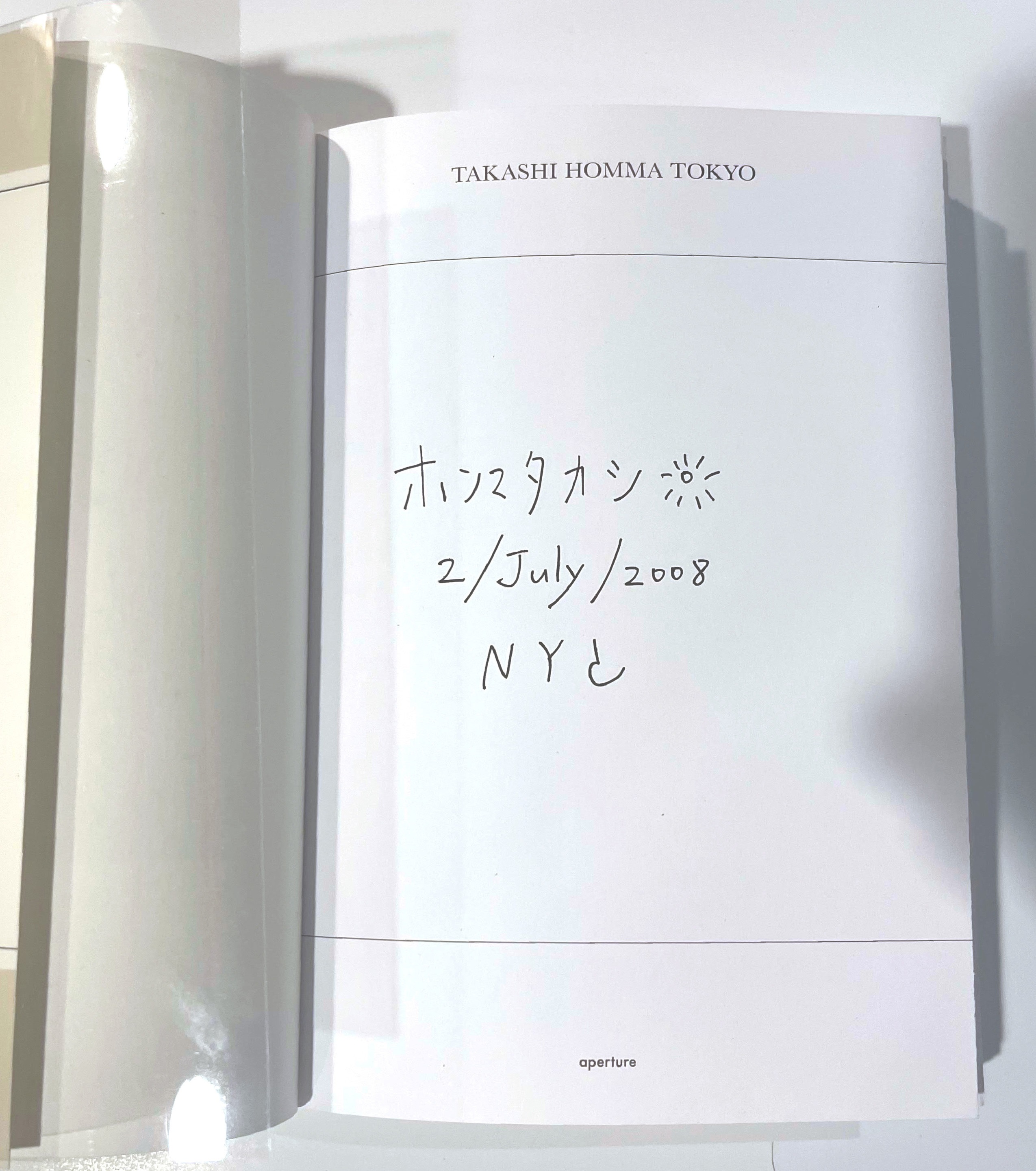 Takashi Homma Tokyo hand signed, inscribed and dated by Takashi