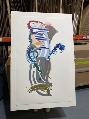Blue Face from the Brushstroke Figures Series by Roy Lichtenstein on artnet