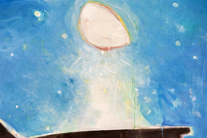 Northwest Passage No 5 - blue, black, indigenous, abstract, acrylic on ...