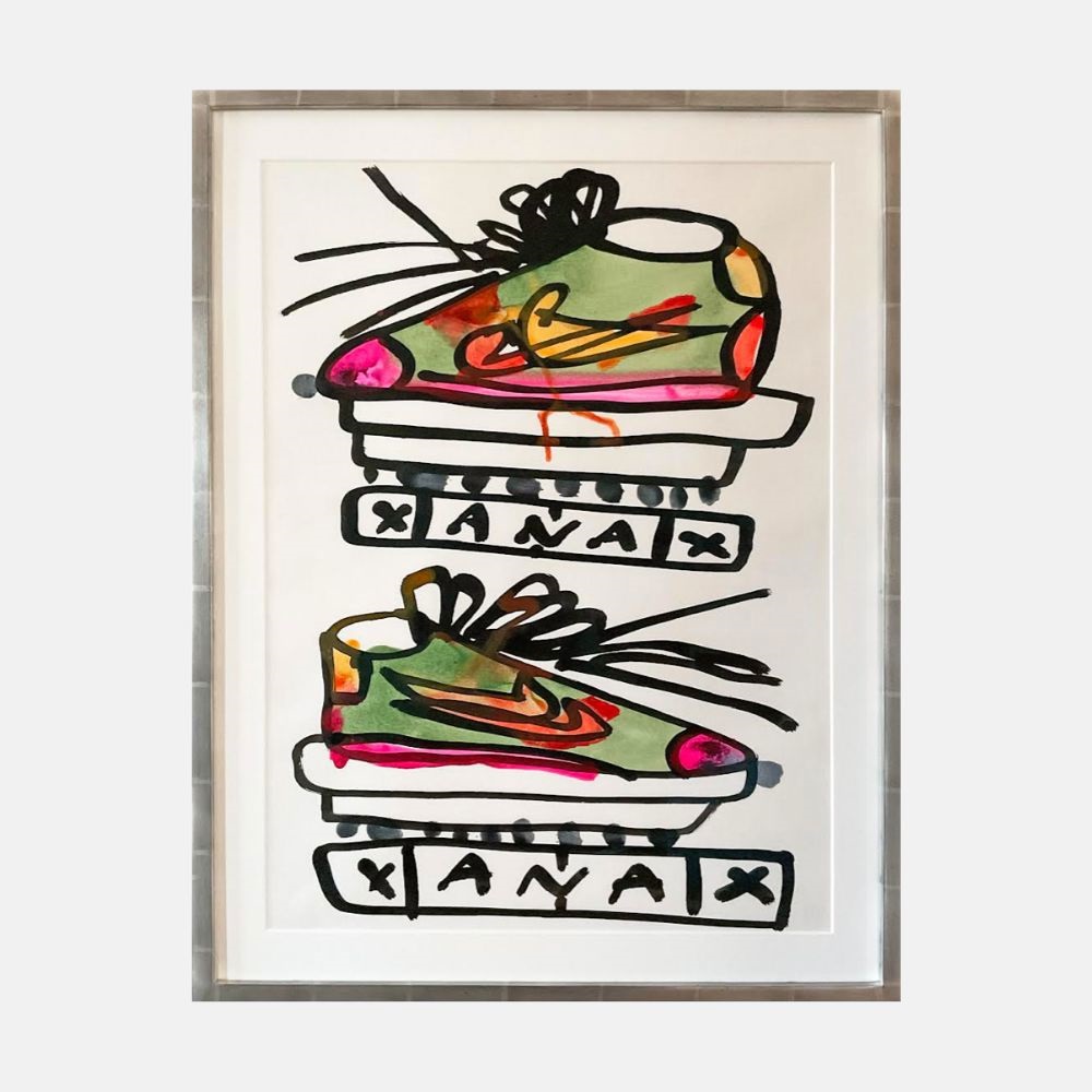 Untitled Nike, Xanax by Katherine Bernhardt on artnet