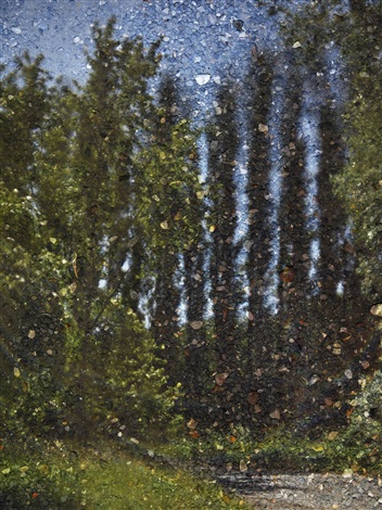 Tent-Camera Image Poplars by the Oise River 1, Auvers, France by