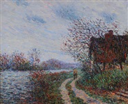 Bonhams : GUSTAVE LOISEAU (1865-1935) Paysage au bord de