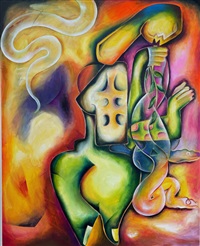 Geometric Look, Limited Edition Lithograph, Alexandra
