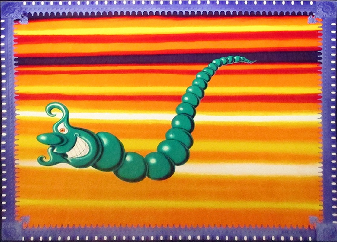 ケニー・シャーフ シルクスクリーン「JADE PEA GOD」1989年制作 kenny-scharf-jade-pea-god.jpg