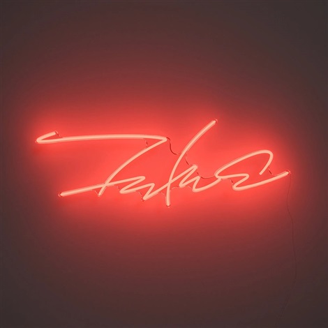 Signatura Red LED Neon Sign by Futura on artnet