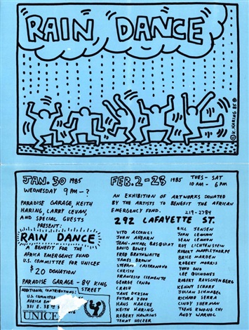 キースへリング Keith Haring  「Rain Dance」 ポスター   中古  美品 キースへリング Keith Haring 「Rain Dance」 ポスター 中古 美