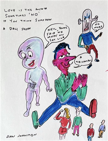 Daniel Dale Johnston オリジナル作品　原画 Love is the Answer by Daniel Dale Johnston on artnet