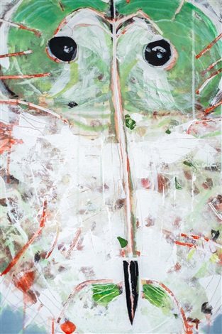 Barred Owl - colourful, animal, indigenous, figurative, acrylic on ...