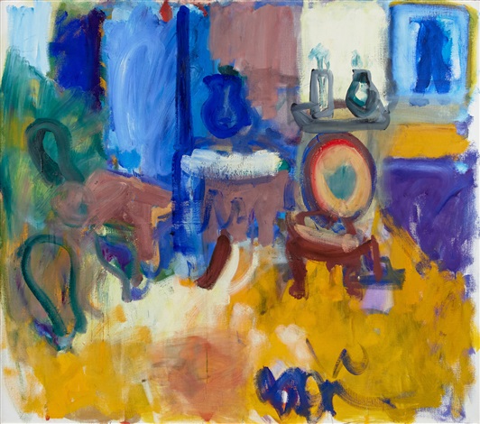 Interior With Plant Table And Chairs By Robert De Niro Sr On Artnet Robert De Niro, Sr. Interior With Plant, Table And Chairs