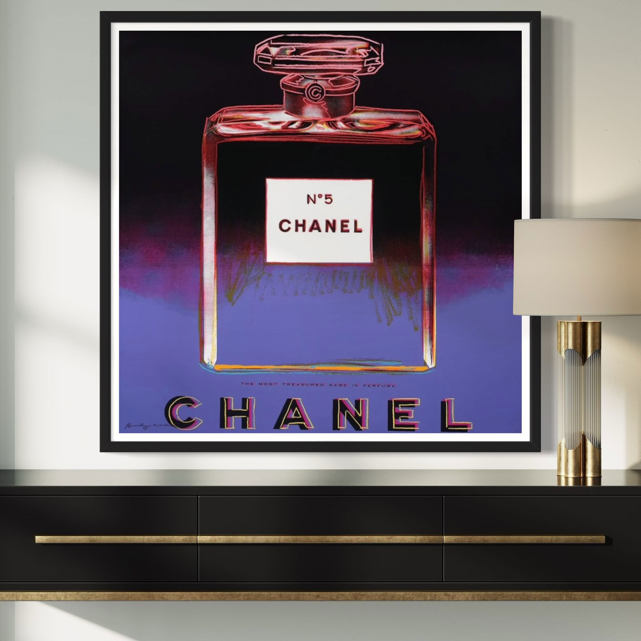 Original Vintage Chanel No. 5 Perfume Poster by Andy Warhol
