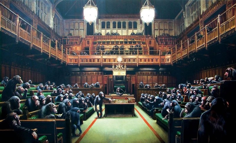 Monkey Parliament by Banksy on artnet