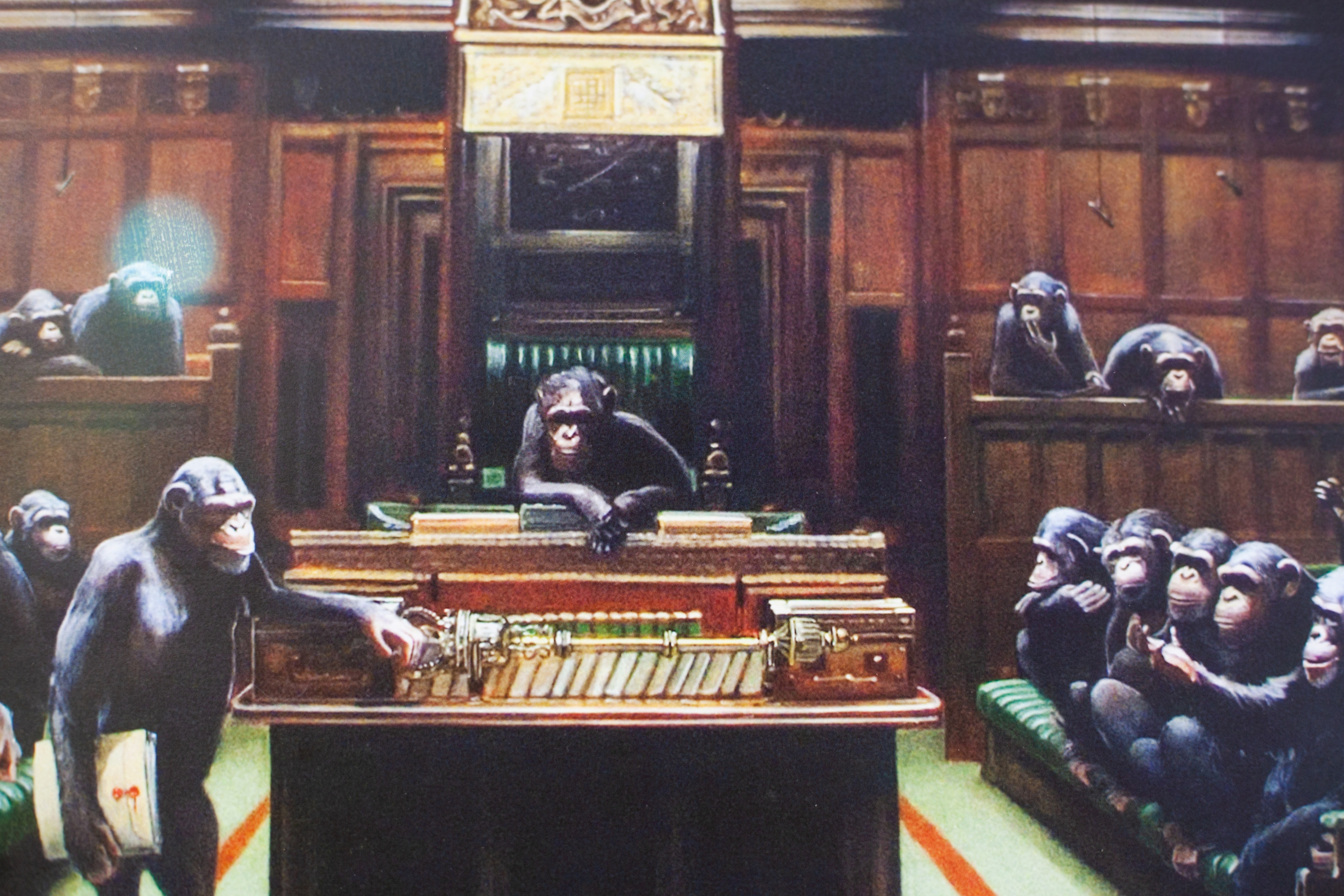 バンクシー Monkey Parliament エスタンプリトグラフ バンクシー Monkey Parliament エスタンプリトグラフ - メルカリ