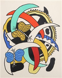 Fernand Leger、Rose et compas、希少画集画、新品高級額 Fernand Léger | Artnet