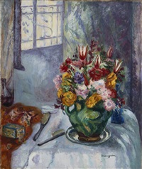 Henri Manguin、【Fleurs dans un Vase】 Henri Manguin (1874-1949