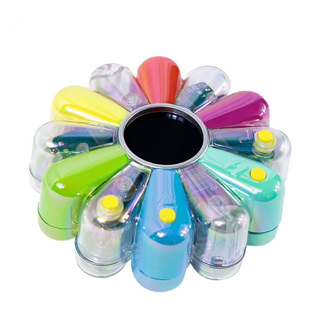 Flower Go Walk Color Aurora Multi x White by Takashi Murakami on