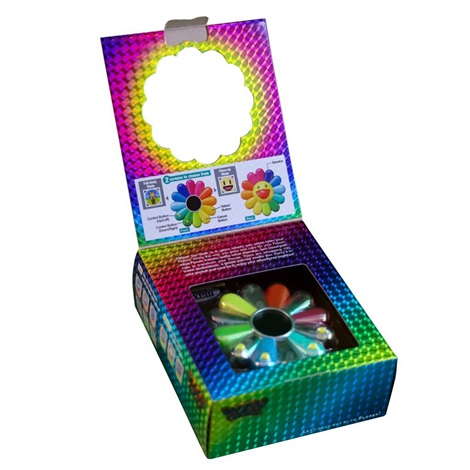 村上隆　FLOWER GO COLOR MULTI×WHITE AURORA Flower Go Walk Color Aurora Multi x White by Takashi Murakami on