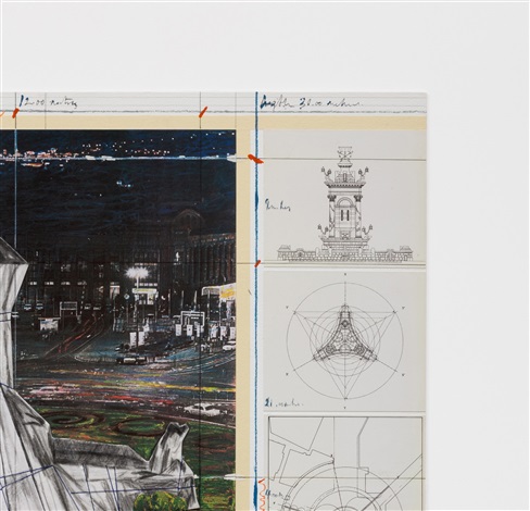 CHRISTO ポン・ヌフ・ラッププロジェクト The Pont Neuf Wrapped, Project for Paris by Christo
