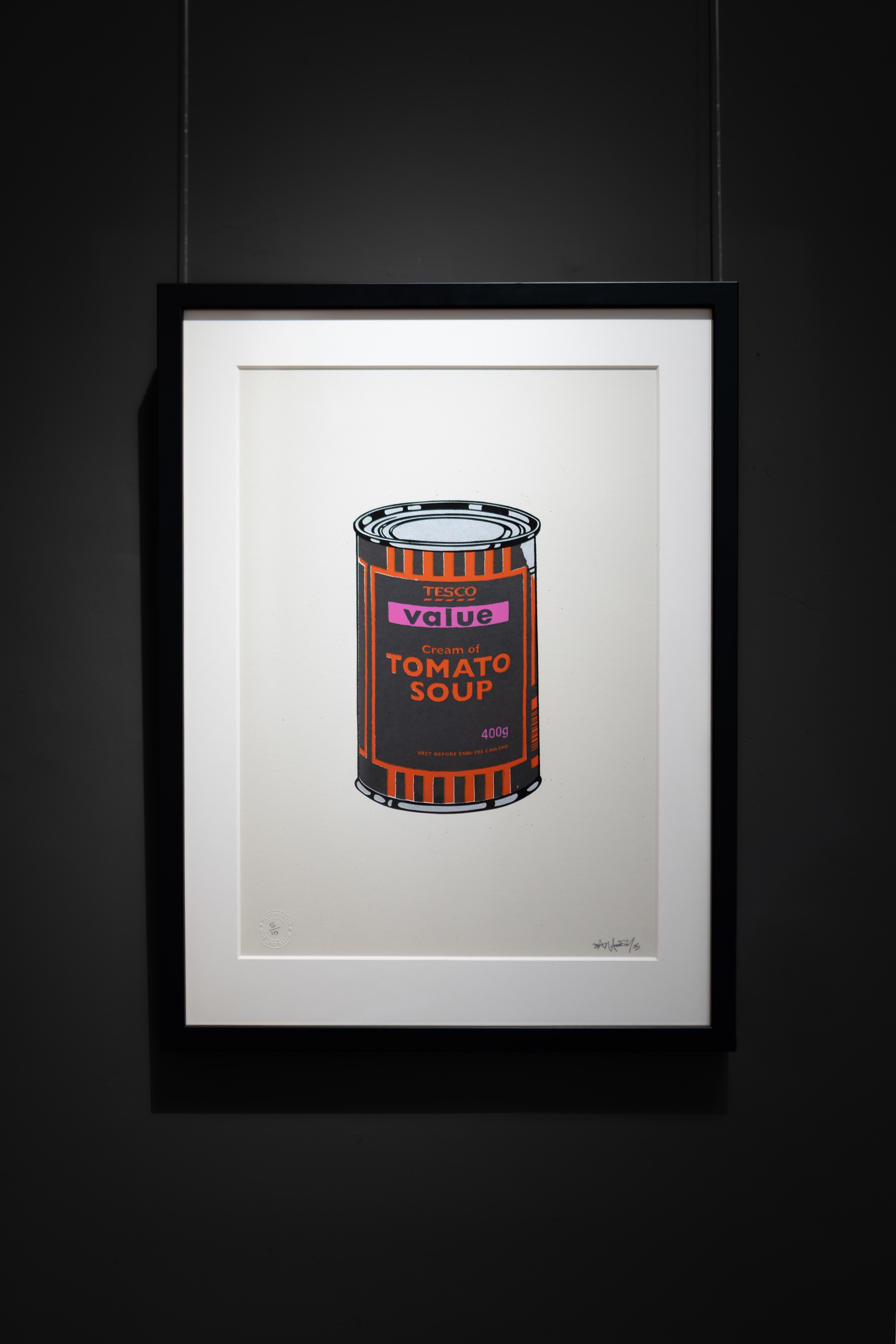 Soup Can Black, Orange and Pink by Banksy on artnet