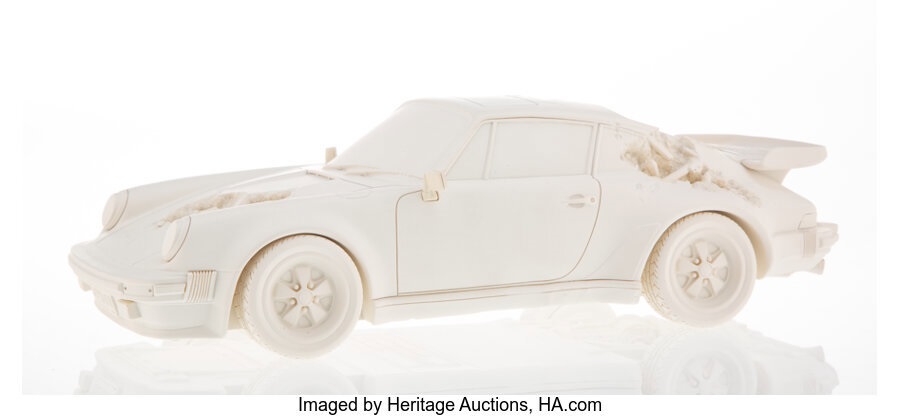 daniel arsham eroded 911 turbo figure white