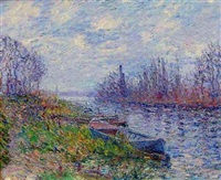 Gustave Loiseau - Bord de rivière, la Seine à Porte-Joie - Richard Green